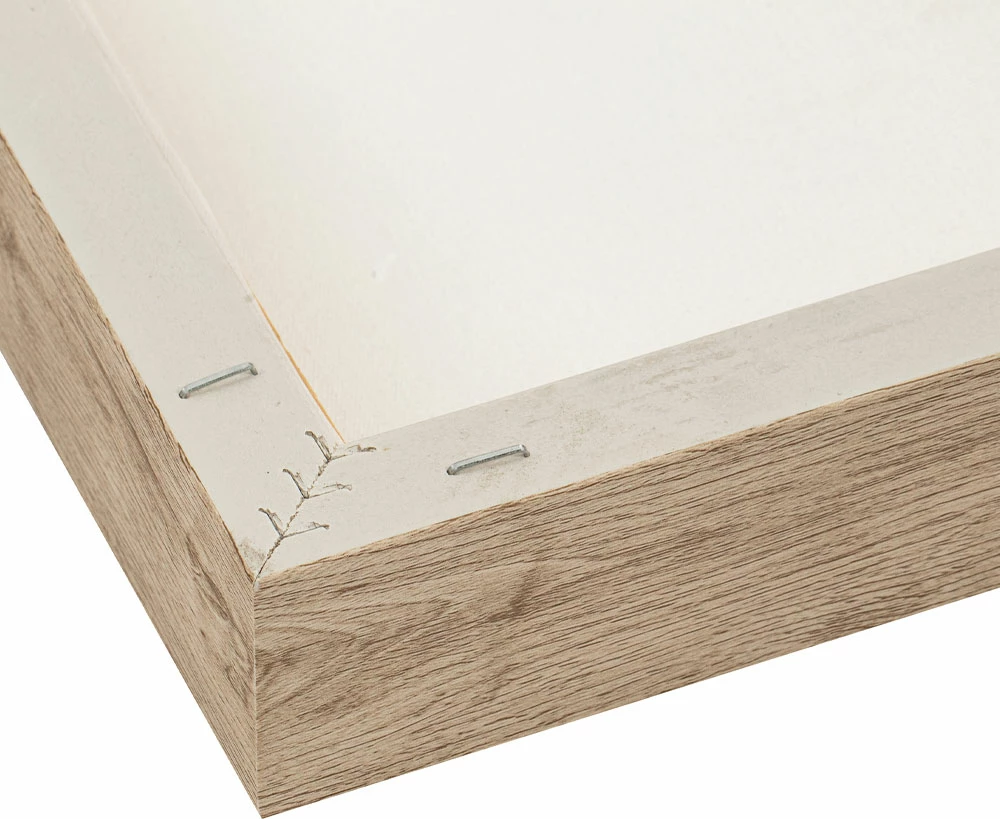 Pikturë dekorative LIGHT MOUNT B, kornizë druri natyral, kanavacë, 80x80x3.8cm, bezhë