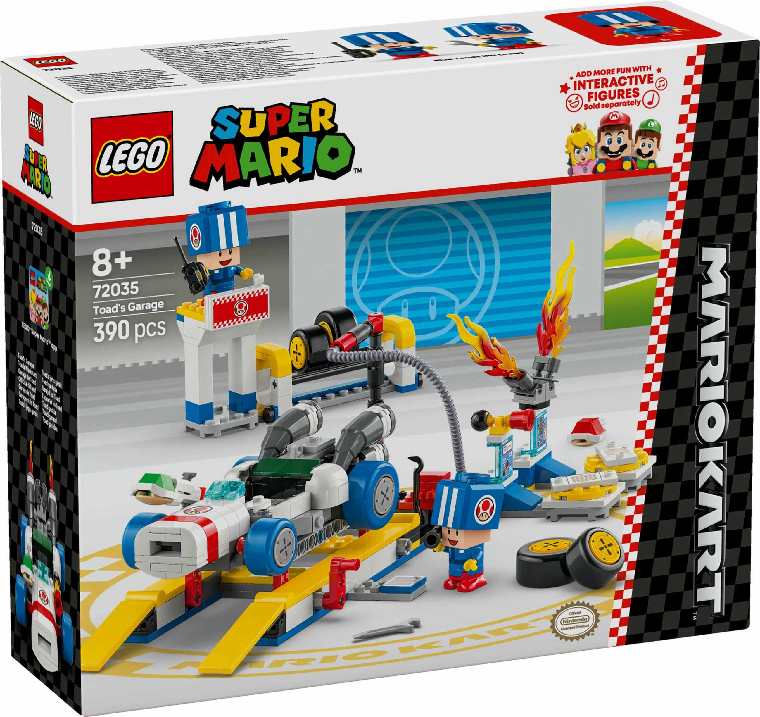 Set ndërtimi LEGO Mario Kart Toad's Garage, 390 pjesë, plastikë, shumëngjyrësh
