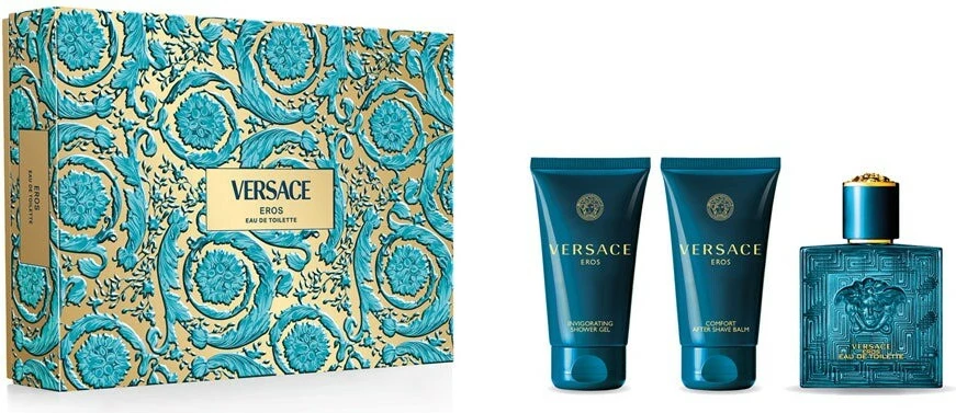Set Eau de Toilette për meshkuj Versace Eros, 50ml + 50ml + 50ml