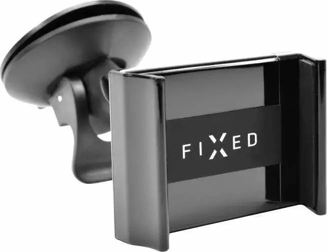 Mbajtës telefoni për xham makine Fixed FIX3 (FIXH-FIX3), krah fleksibil 8 cm, rrotullim 360°, i zi