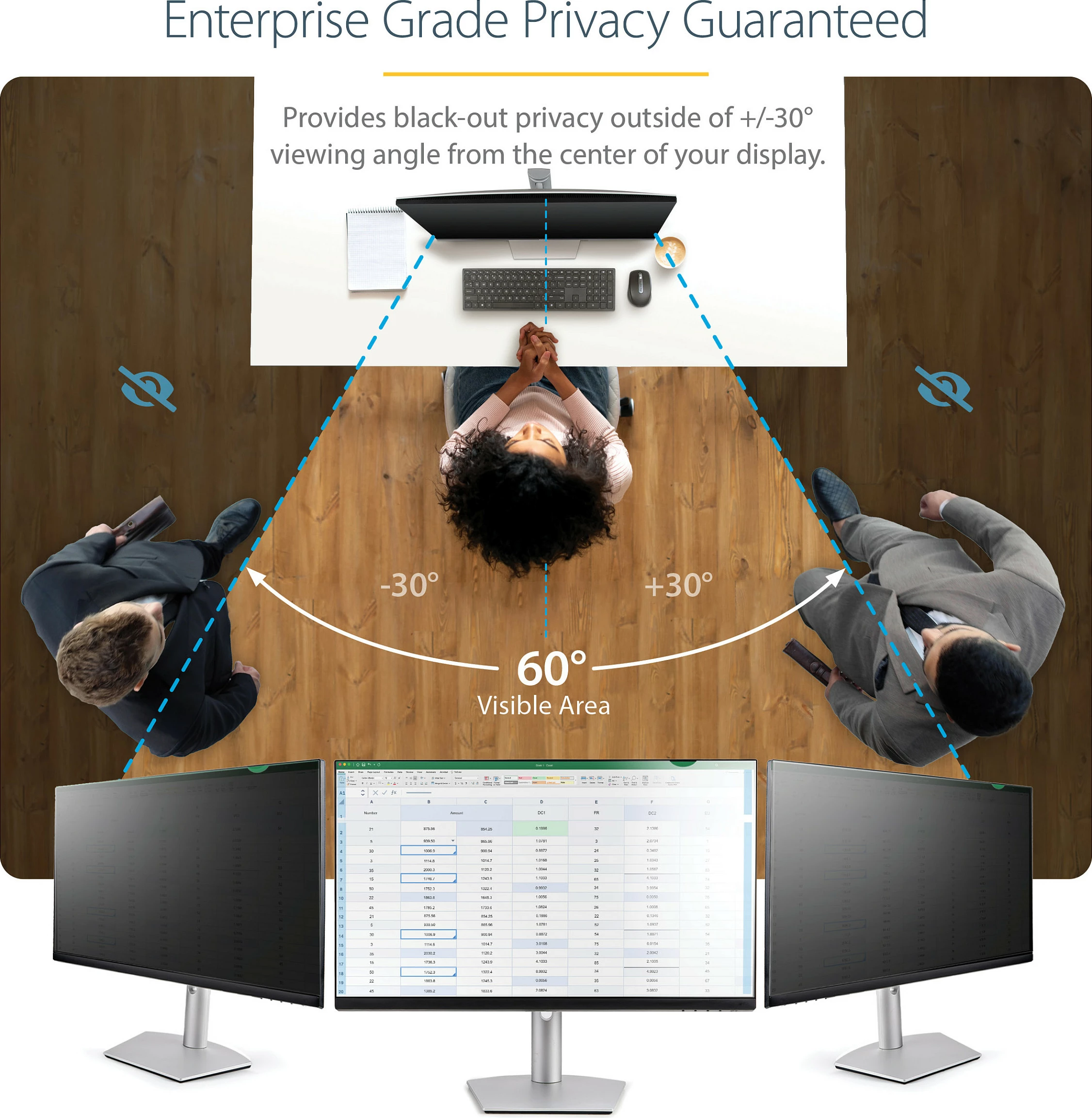 Filtër privatësie për monitor StarTech PRIVSCNMON34W, 34" Ultrawide 21:9, mat/shkëlqyes, reduktim drite blu, transparent
