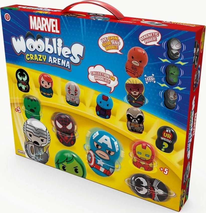 Set figurash TM Toys Marvel Wooblies Crazy Arena WBM005, 4 copë + arenë