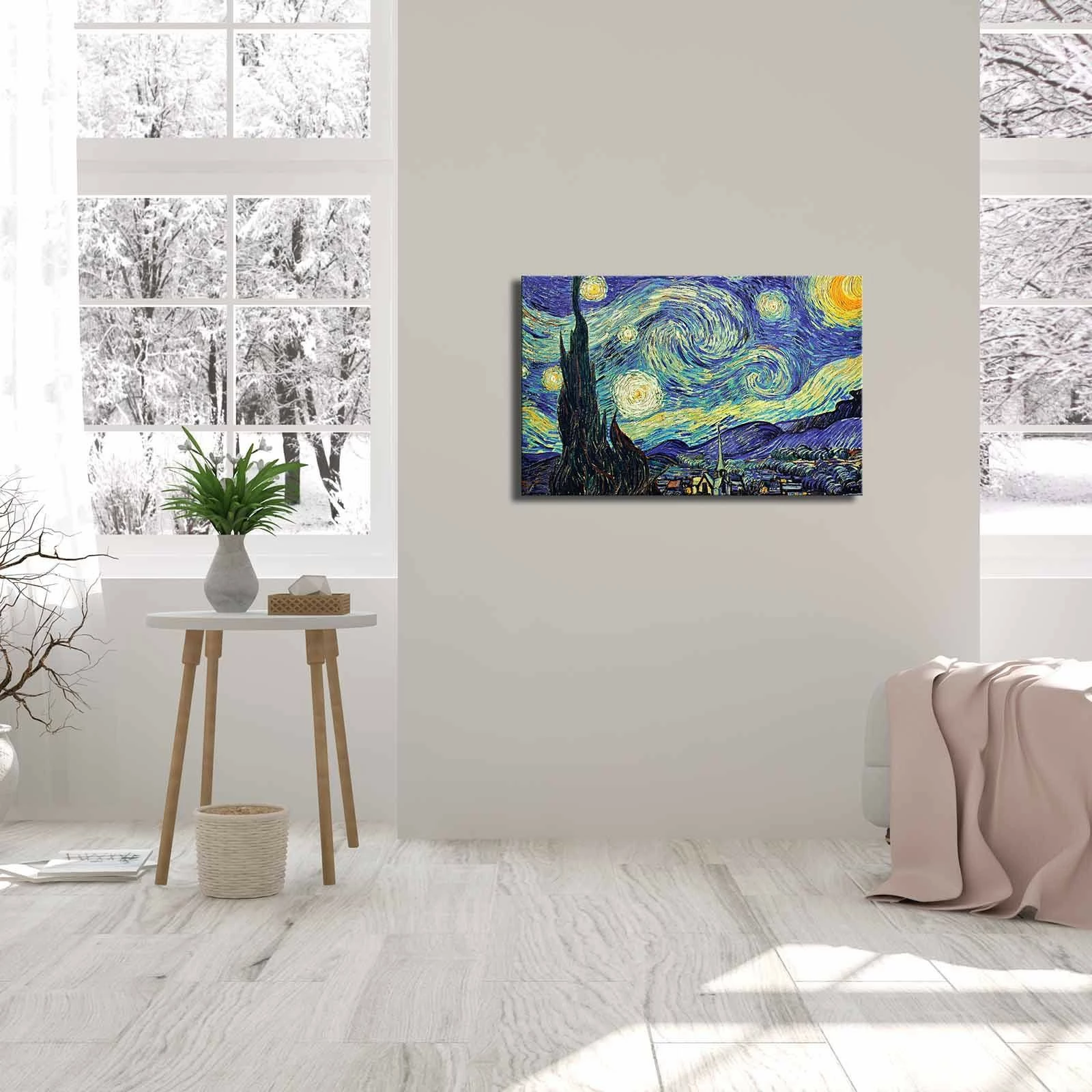 Pikturë dekorative në kanavacë, Wallity FAMOUSART-13, Van Gogh Starry Night, shumëngjyrëshe, 45x70cm