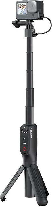 Tripod/selfie stick Telesin S1-CSS-01-TGP me telekomandë, për GoPro, 5000 mAh, i zi
