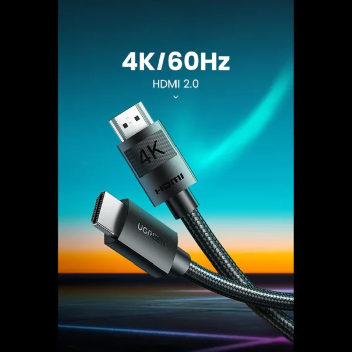 Kabllo HDMI UGREEN 40101 4K HDMI 2.0 2m me HDR/ARC/Ethernet, e zezë