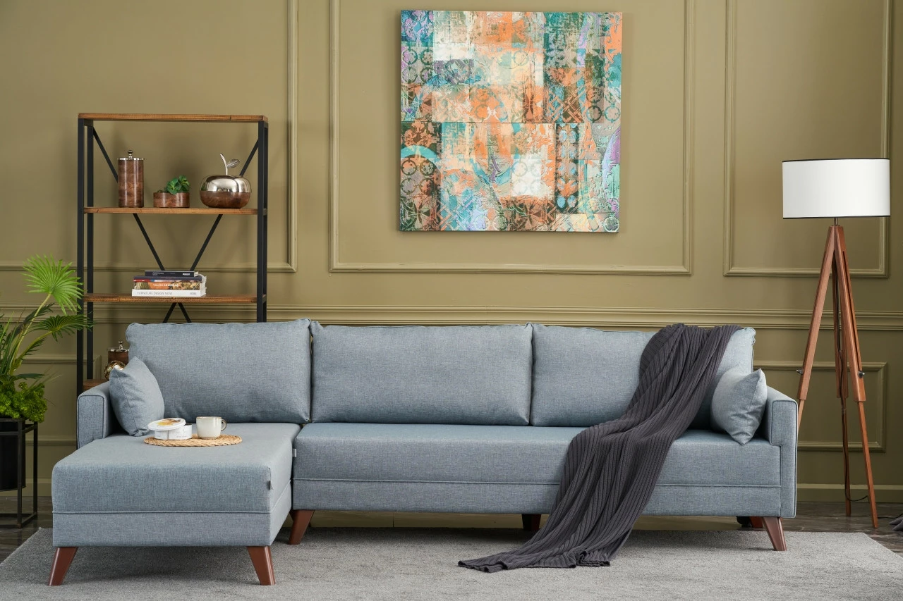 Këndore Bella Soft, ngjyrë kaltër, Atelier del Sofa, majtas