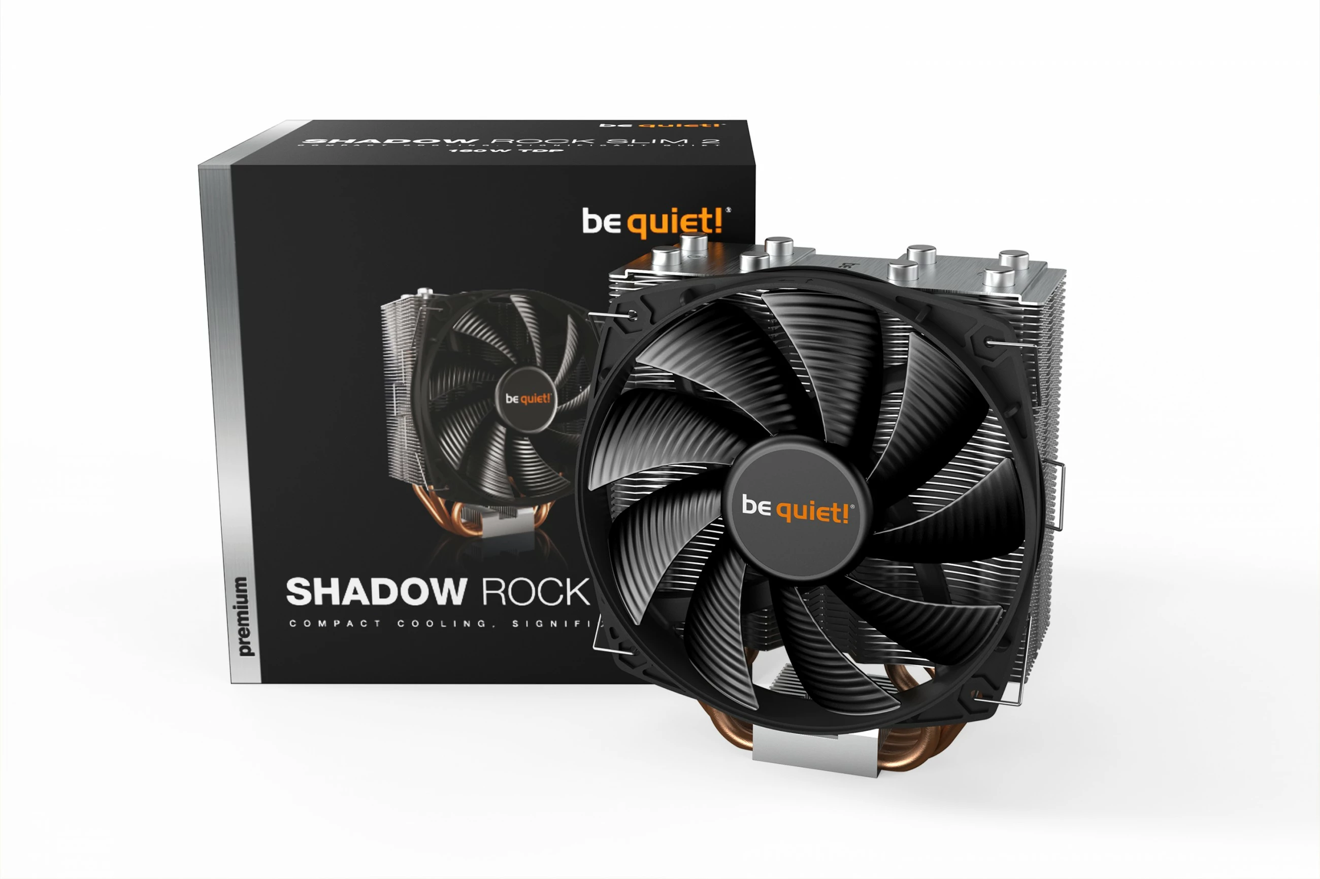 Ftohës CPU be quiet! Shadow Rock Slim 2, 13.5 cm, 1400 RPM, 11.5 dB, 23.7 dB, Alumini, Bakër, E zezë