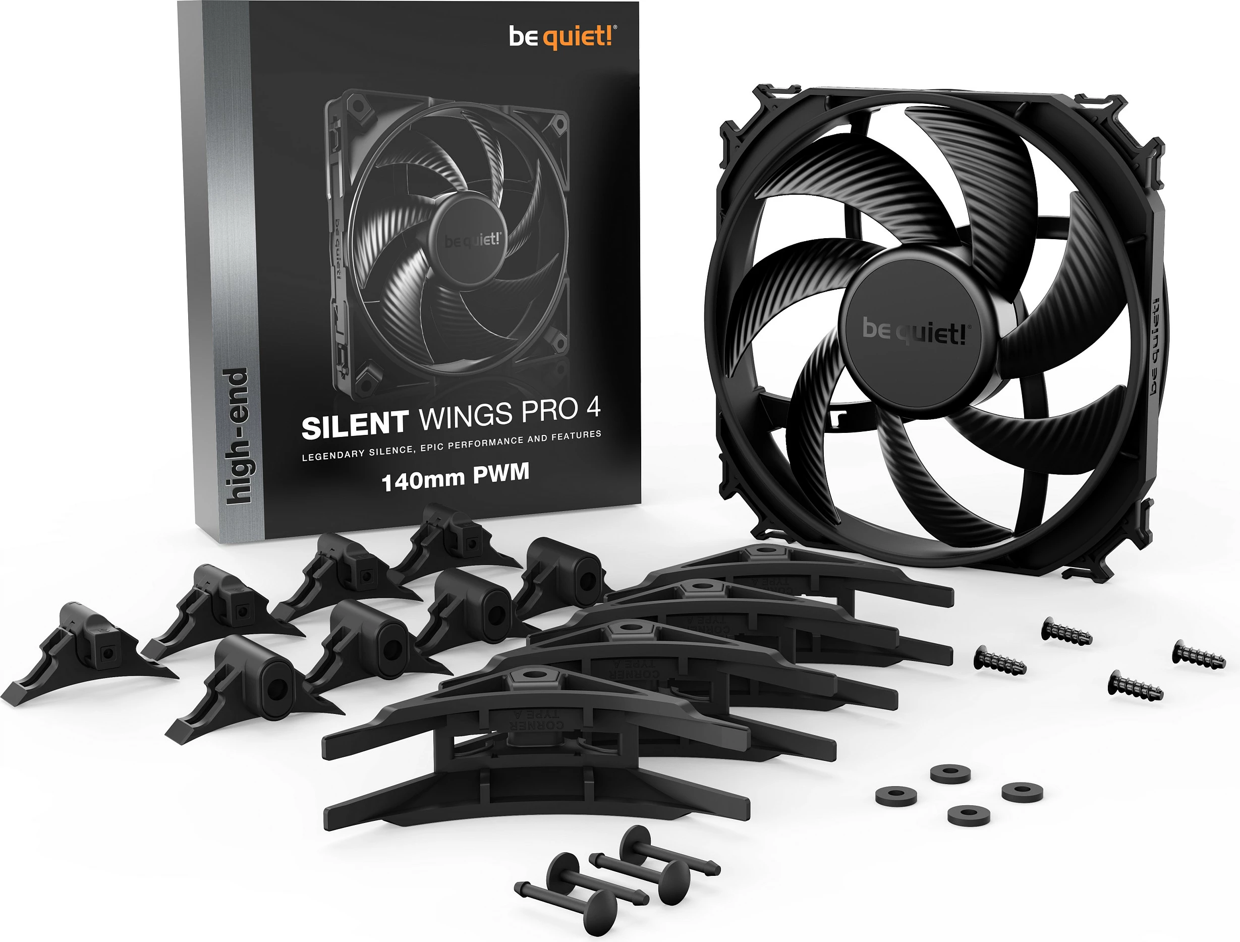 Ventilator Be Quiet! SILENT WINGS PRO 4, 140mm PWM, i zi