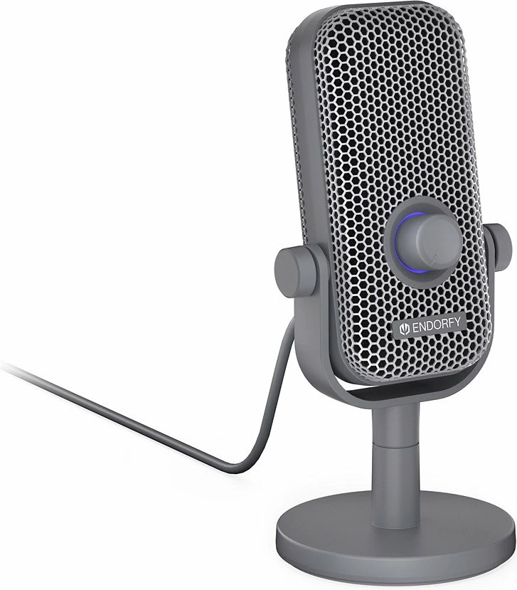Mikrofon Endorfy Solum Voice S Alt EY1B024, kondensator kardioid, USB-C + 3.5 mm, me stand, gri