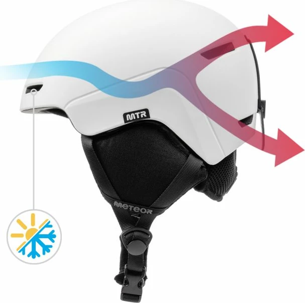 Helmetë për ski Meteor, të bardhë [Madhësia: Standarde]