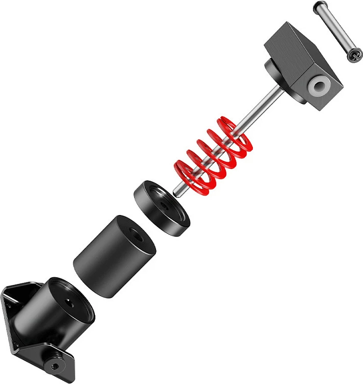 Kit performance për pedalë freni Moza Racing SR-P Lite, PC, zi/kuqe/argjend