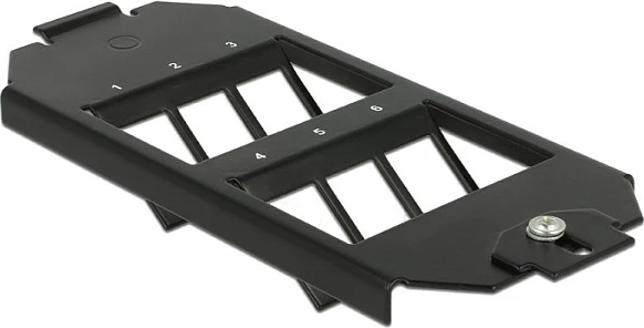 Mbajtës Keystone DeLOCK 86280, metal, për 6 module, i zi