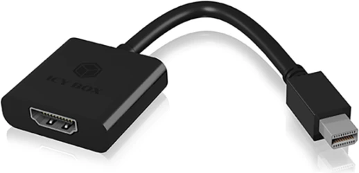 Adapter Mini DisplayPort në HDMI ICYBOX IB-AC538a 0.15 m 1920×1200@60Hz Plug & Play, i zi, 1 copë