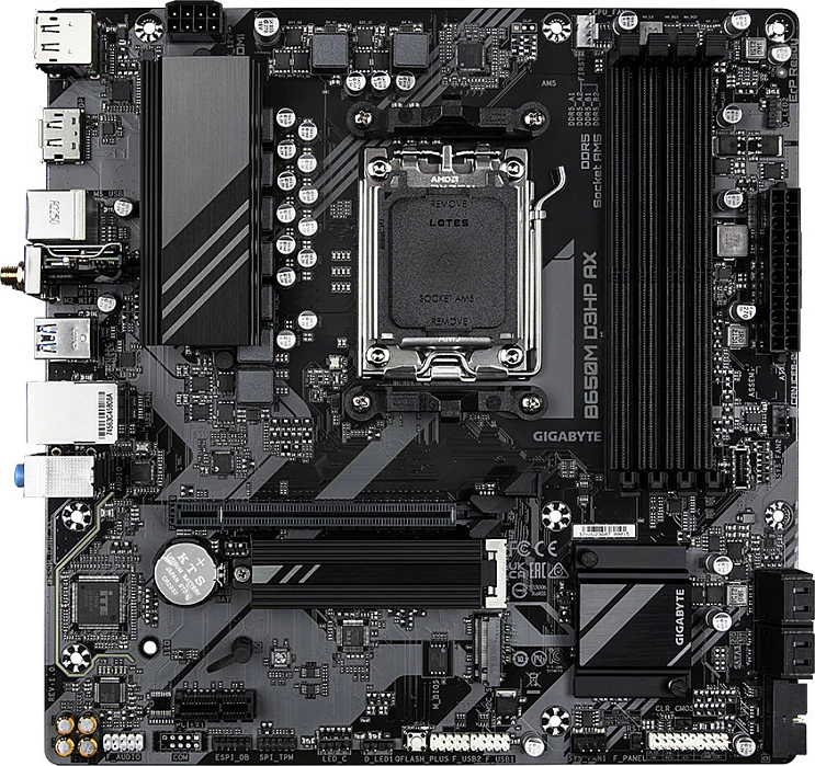 Pllakë amë Gigabyte GA-B650M D3HP AX, Socket AM5, micro ATX