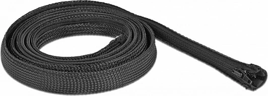 Mëngë e thurur për kabllo DeLOCK, 2 m x 20 mm, me zinxhir, rezistente në nxehtësi, e zezë