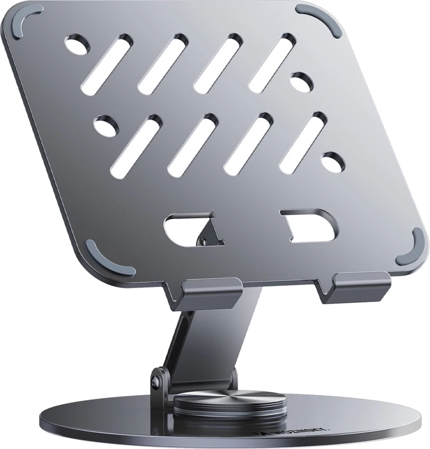 Mbajtëse tabletë Wozinsky WRS-DSY84SS, rrotullim 360°, alumini, gri