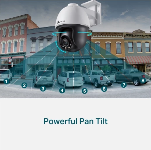 Kamerë sigurie IP PTZ TP-LINK VIGI C540 (4mm) 4MP 2560x1440 Full-Color, PoE, IP66, MicroSD deri 256GB, bardhë/zi