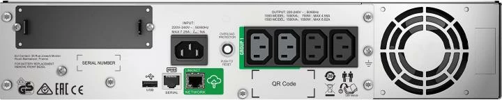 UPS Smart, APC Smart-UPS SMT1000RMI2UC, rack 2U, USB, kohë rezervë 4–9 min, i zi