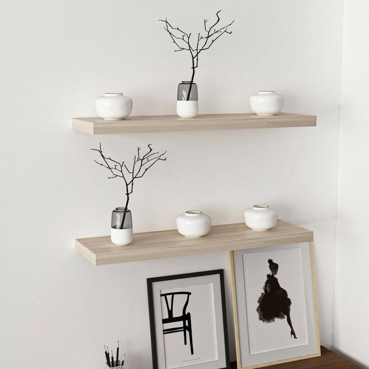Raft muri dekorativ Skye Decor, ngjyrë sonomo, Gizli2 80