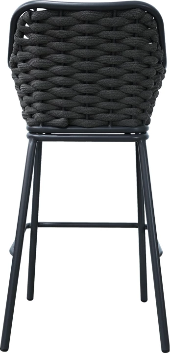 Karrige për bar Zuki alumini, e grisë, me jastëk, 55x54x109cm