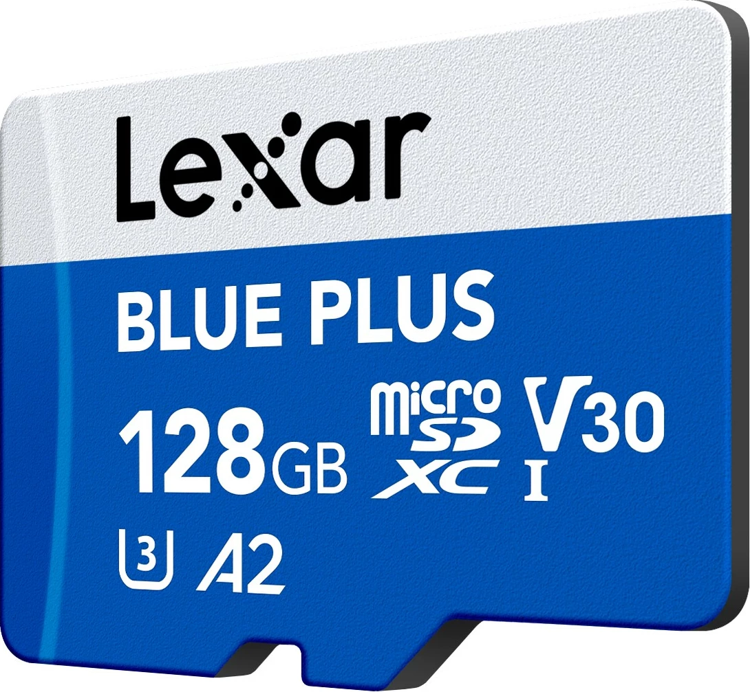 Kartë memorie microSD, Lexar, LMSBLPL128G-BNANG, 128GB SDXC UHS-I 170MB/s C10 A2 U3 V30, me adapter SD, blu