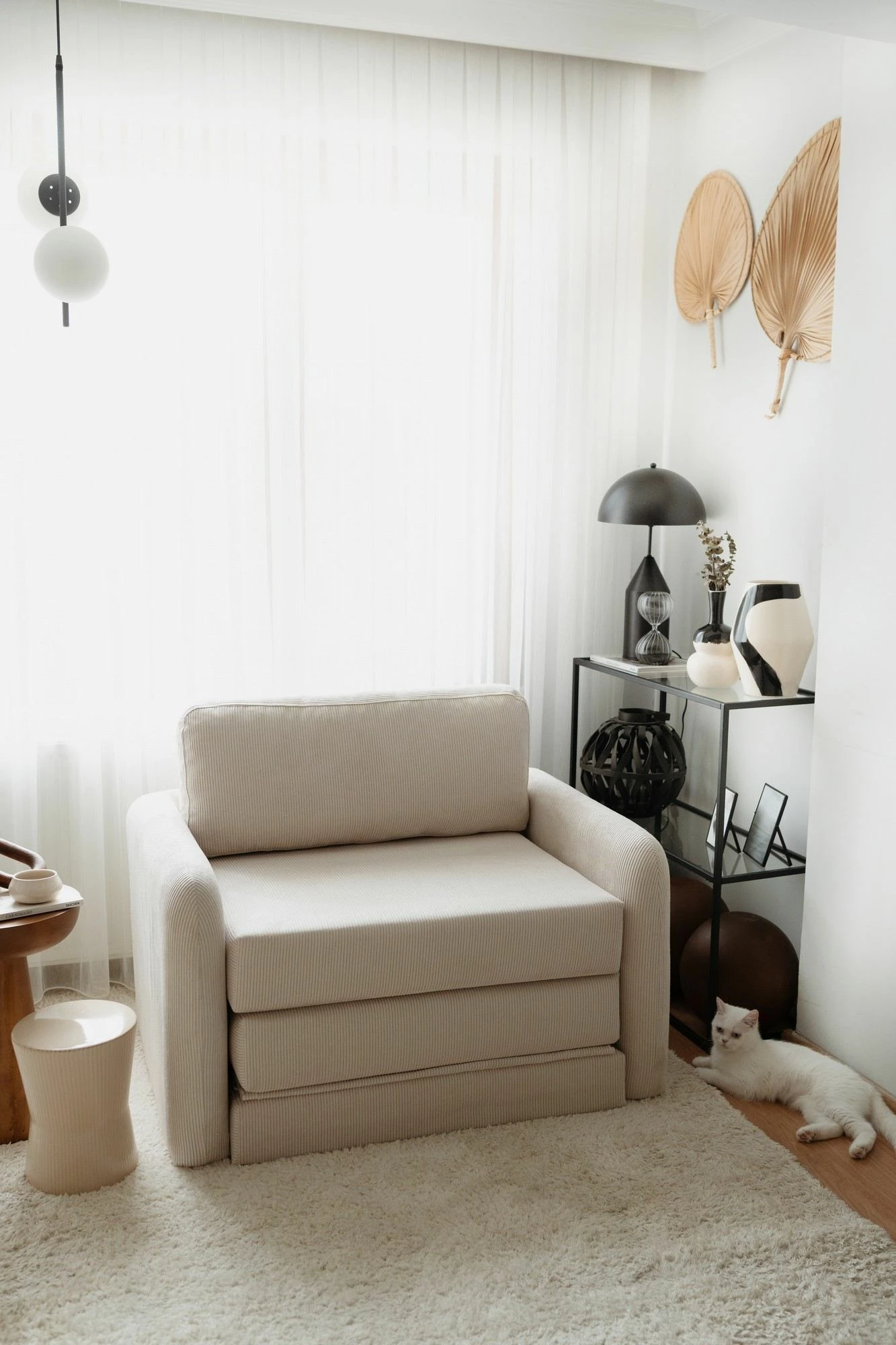 Krevat-karrige një vendës, Atelier del Sofa, Nest, e bardhë