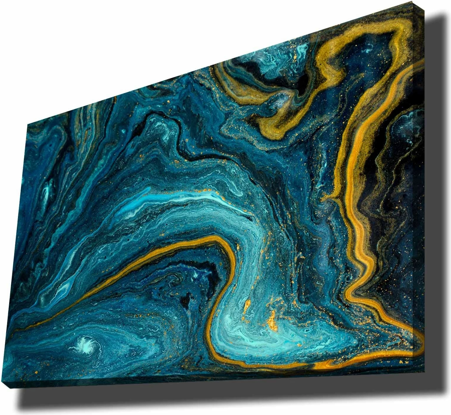 Pikturë dekorative në kanavacë, Wallity, 70100NISC-018, blu, blu e errët, ari, 70x100cm