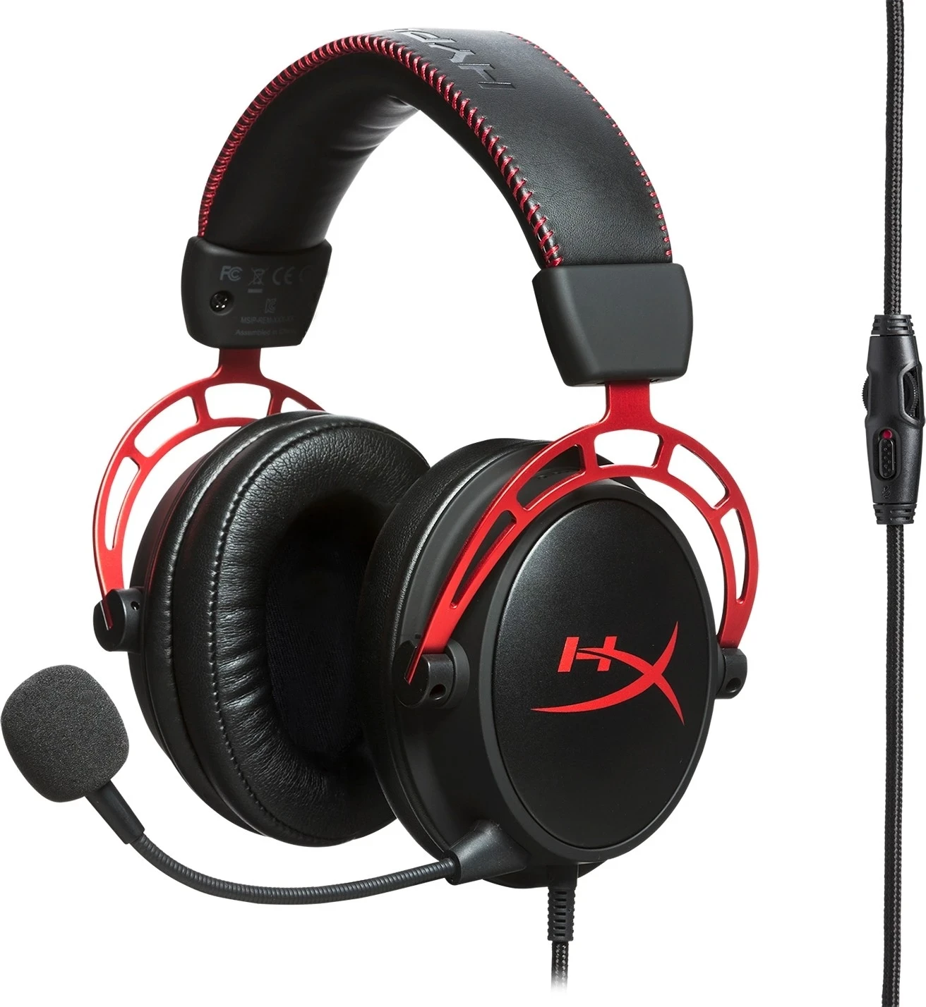 Kufje për lojëra HyperX Cloud Alpha, me kabllo, ngjyrë e zezë me të kuqe