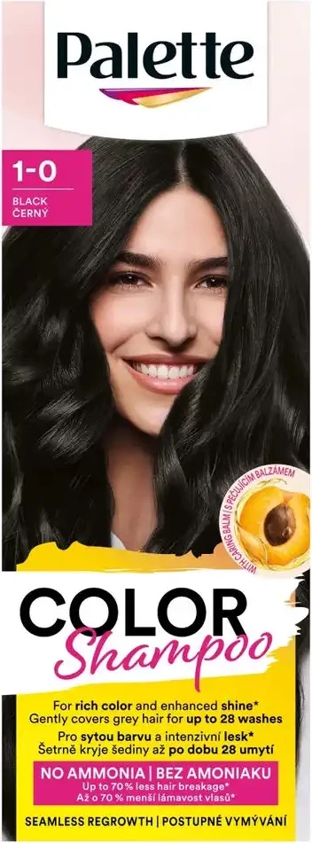 Shampon ngjyrues për flokë Palette 1-0 Black për femra, 1 art
