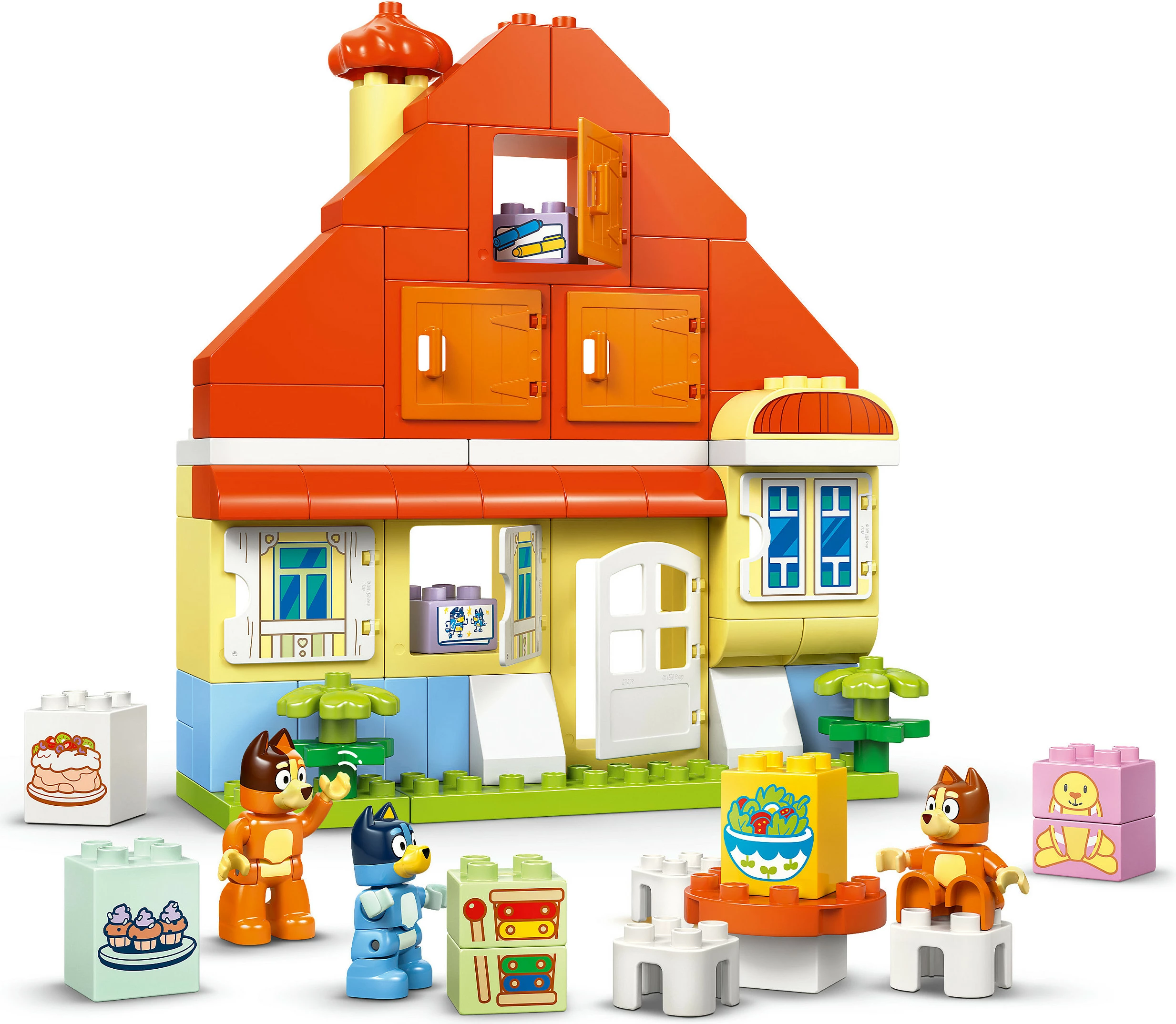 Set ndërtimi LEGO DUPLO 10459 Bluey’s Family House me lojë memorie, 83 copë, multikolor