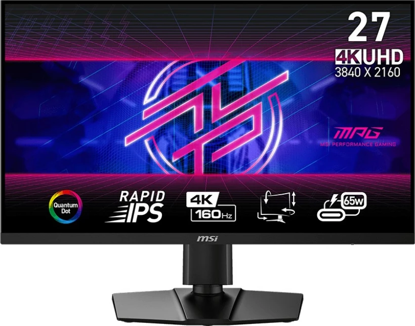 Monitor gaming MSI MPG 274URFDE QD 27 inç, 4K UHD, Rapid IPS, 160Hz, Quantum Dot, i zi