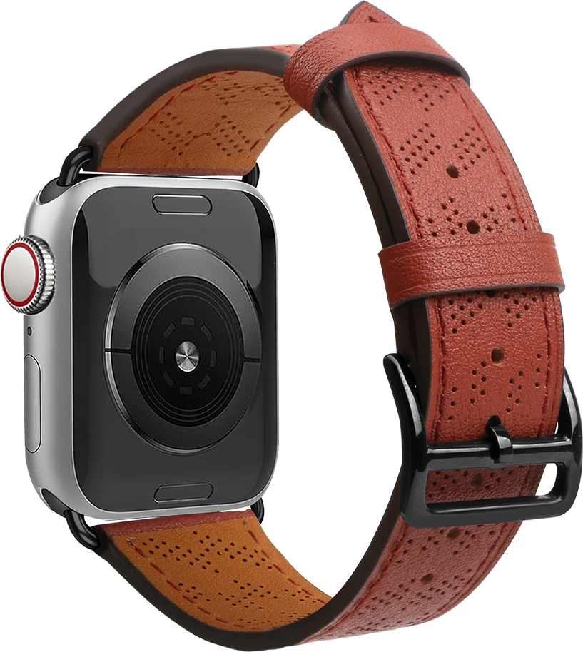 Rrip lëkure për Apple Watch Hurtel Strap Leather, 38/40/41mm, Kuq