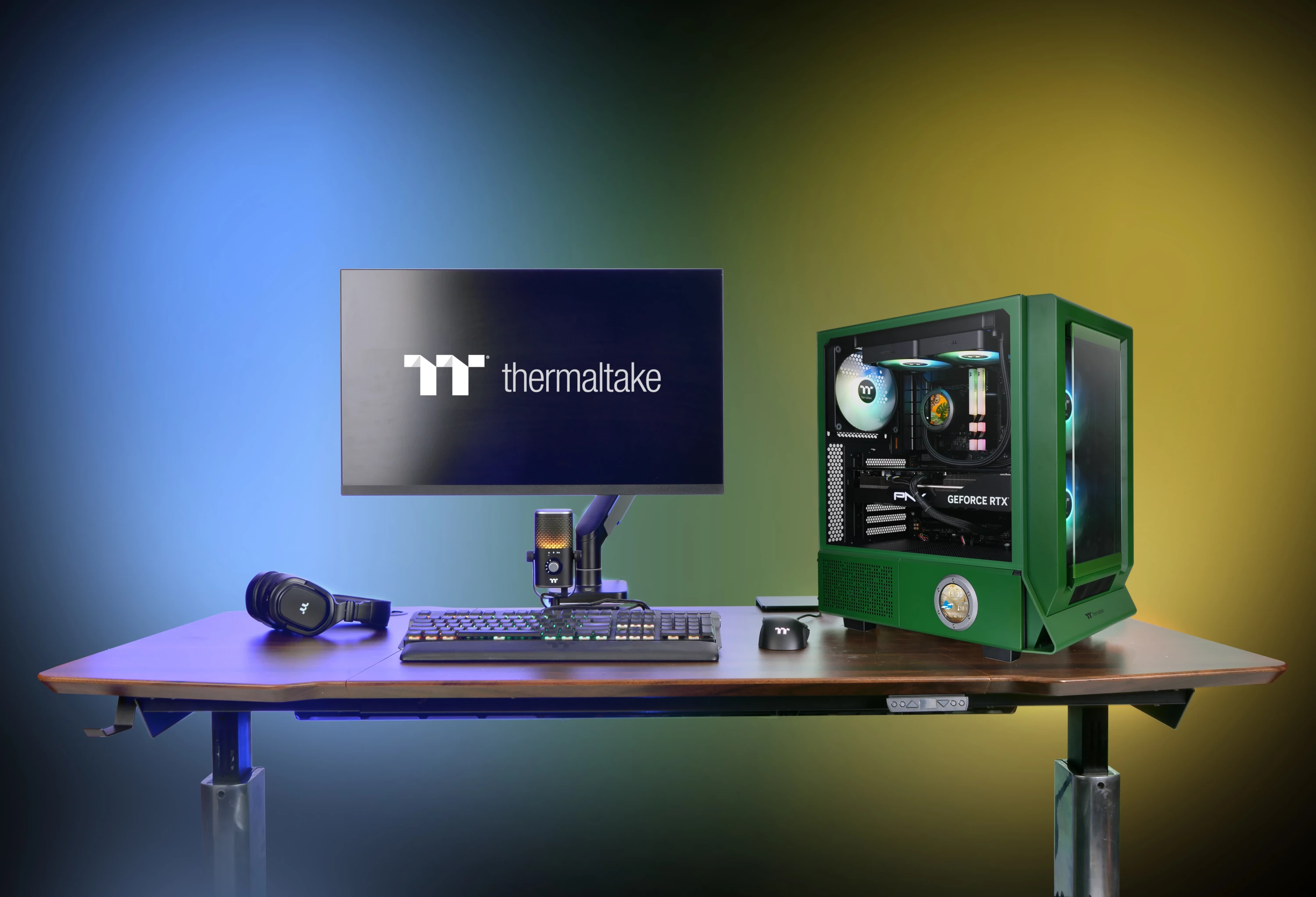 Kasë Thermaltake Ceres 350 MX, Midi Tower, RGB, Racing Green