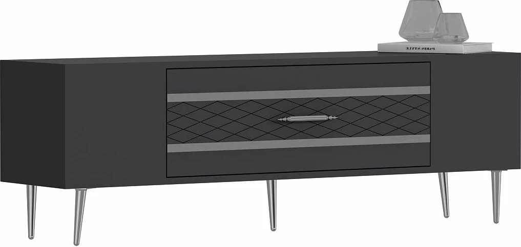 Komodë TV Skye Decor, anthracite, argjend, Dekolp2