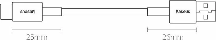 Kabllo USB-A në USB-C Baseus Superior BSU2667BLK 1 m 66 W, e zezë