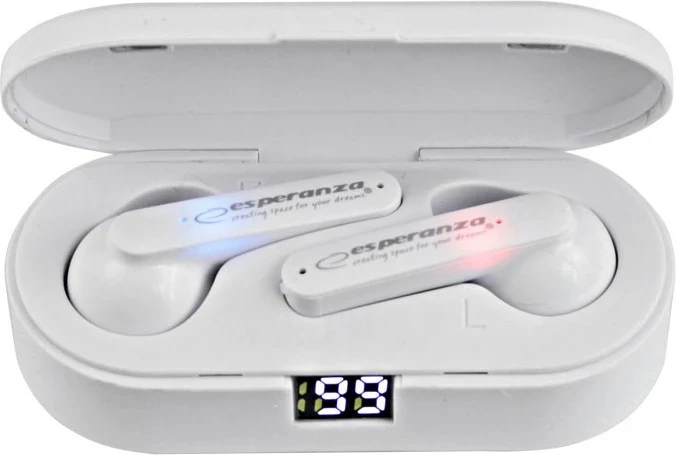Kufje Esperanza EH230W Bluetooth In-Ear TWS, Bardhë