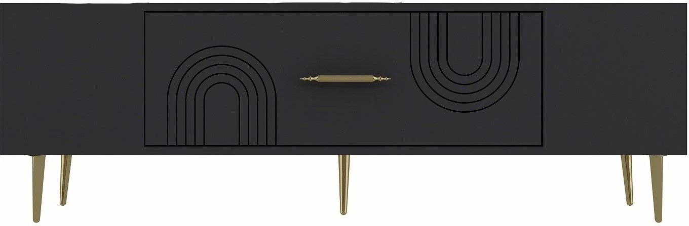 Komodë TV Skye Decor, anthracite, gold, Dekol2