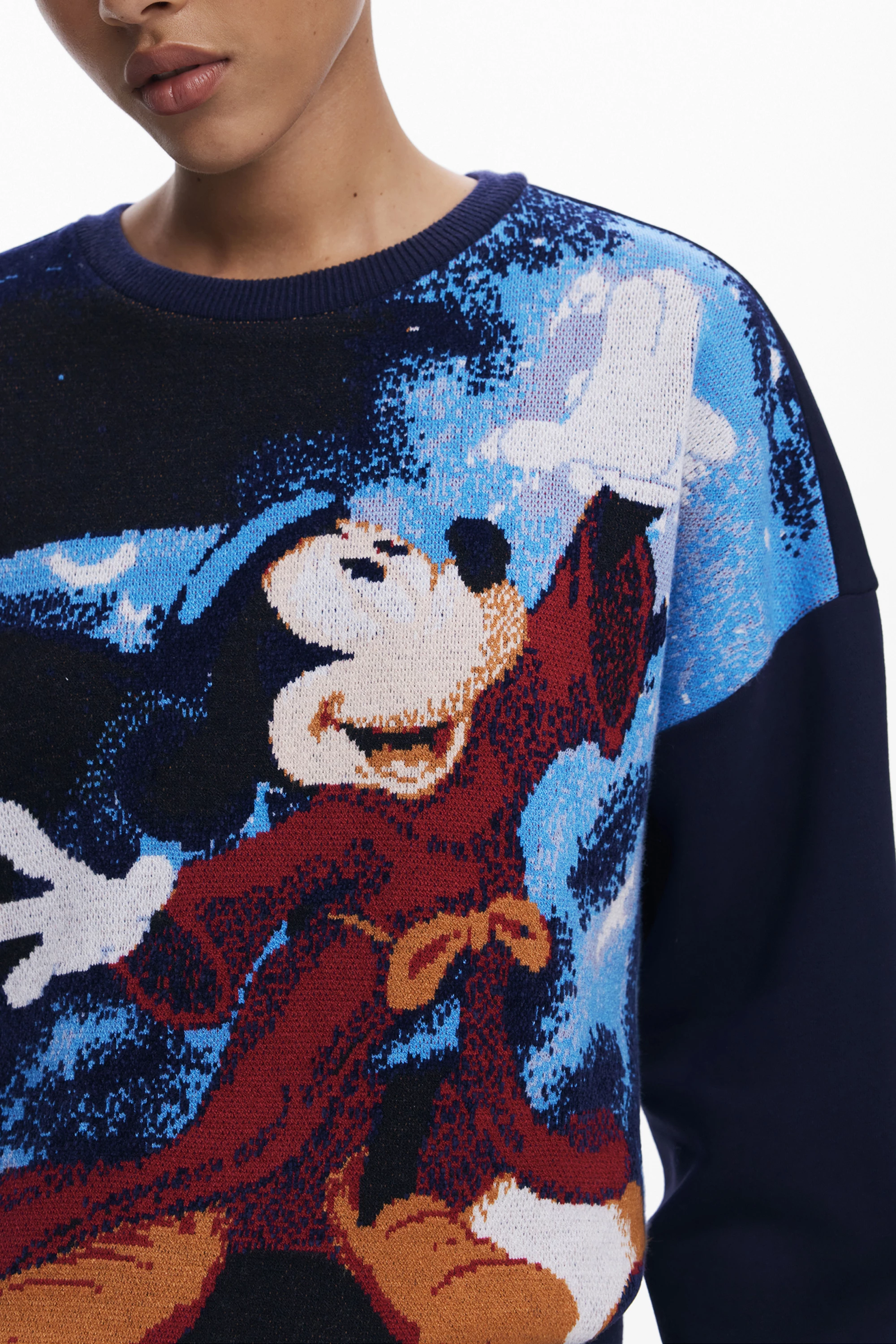 Duks për femra Desigual zip-up Mickey, kaltër [Madhësia: XS]