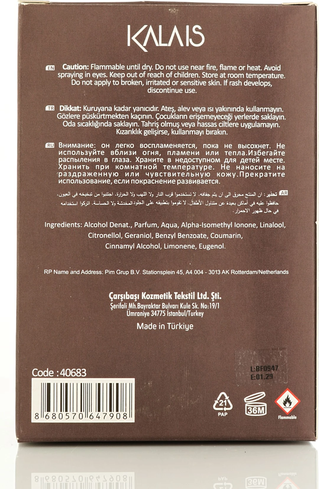Parfum për burra Alberto Taccini, 40683, 100ml