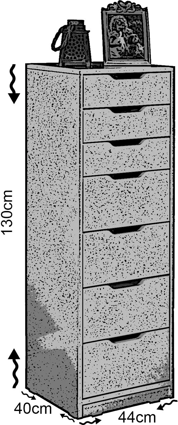Komodë Hanah Home Flow, ngjyrë e bardhë shkëlqyese