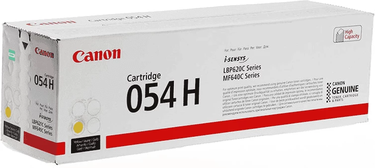 Toner, Canon 054H 3025C002, rendiment 2300 faqe, madhësi XL, e verdhë