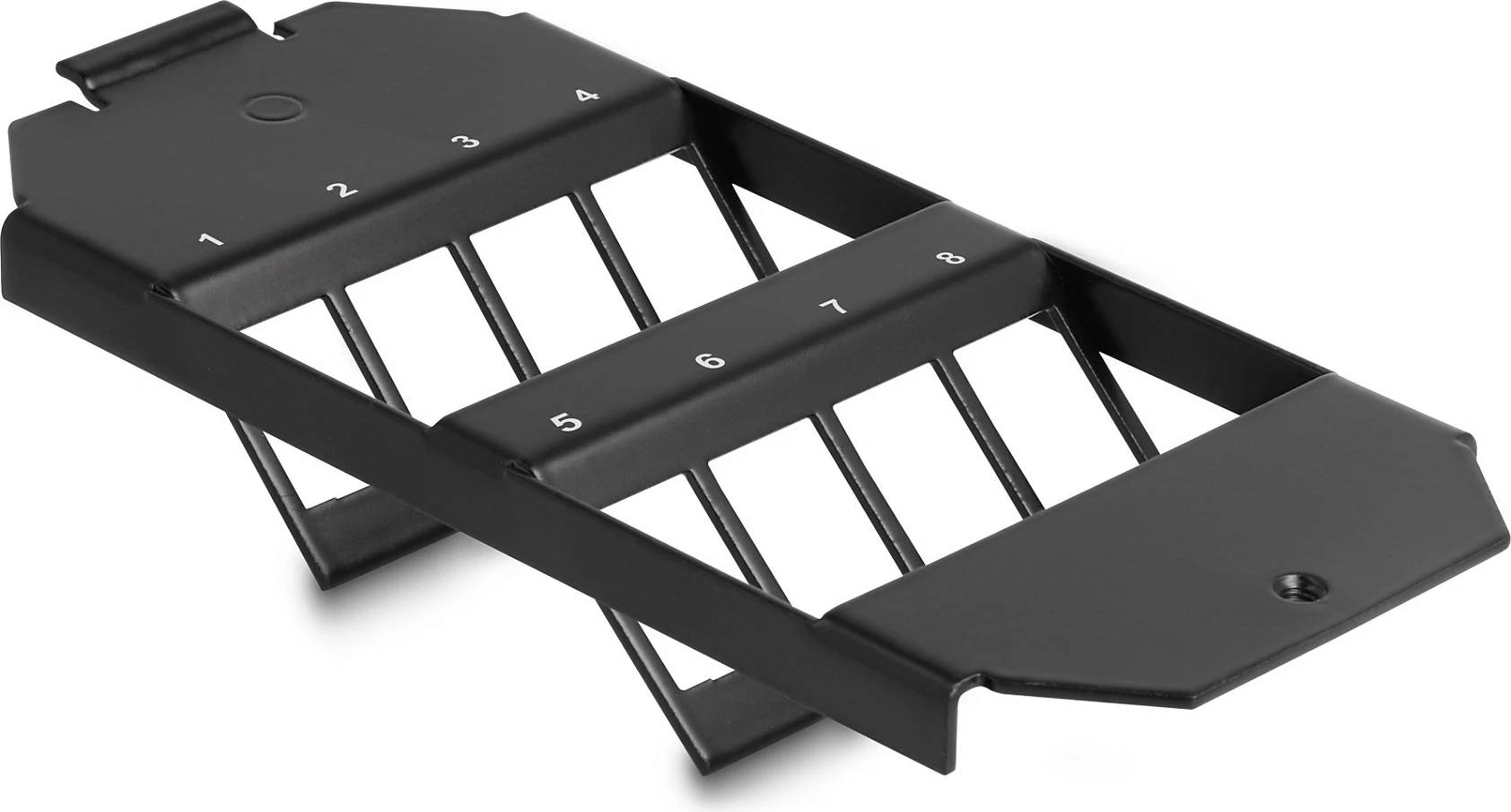 Mbajtëse Keystone DeLOCK 8-Port për kuti dyshemeje, metal, e zezë