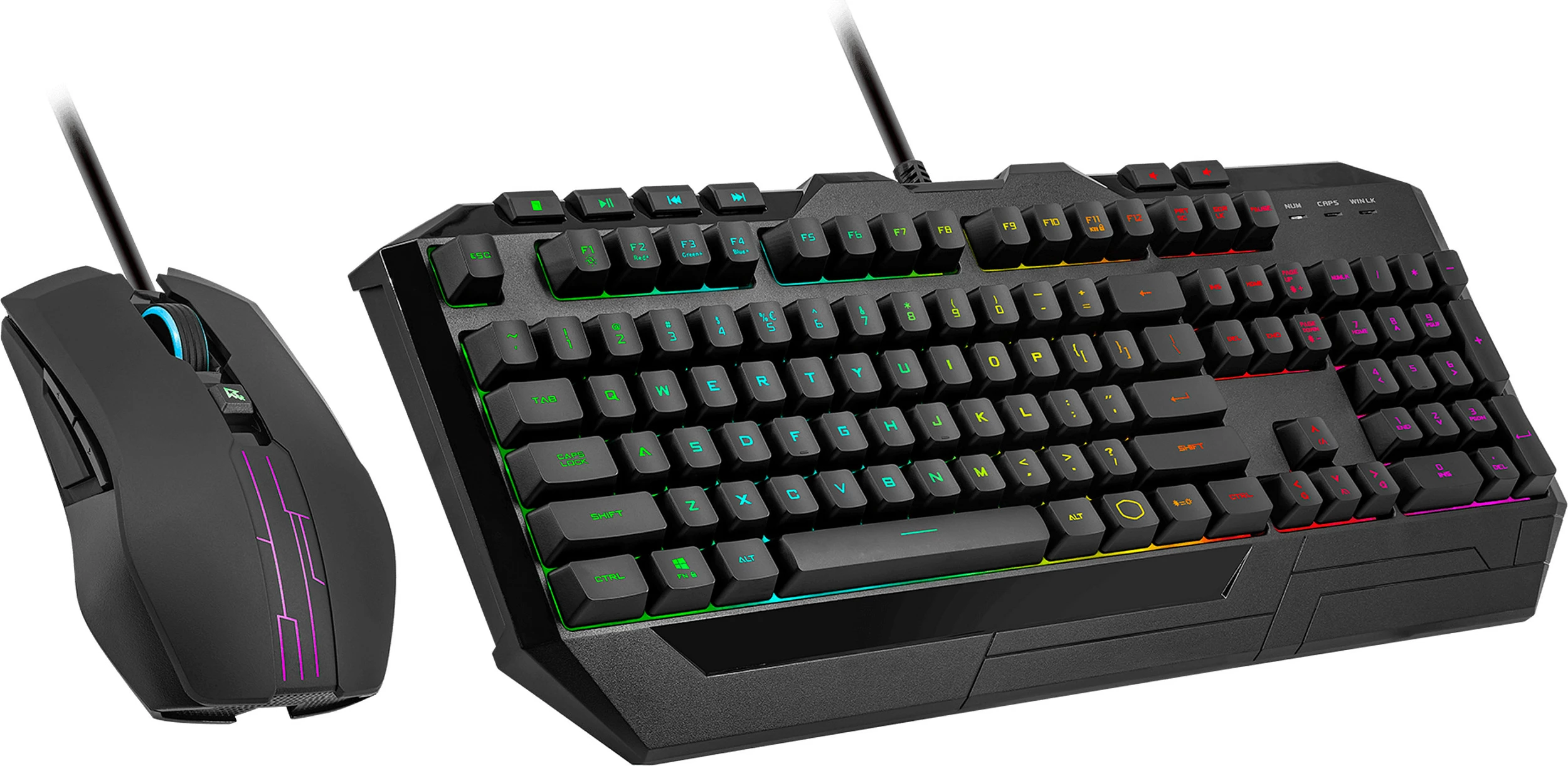 Set tastierë dhe maus Cooler Master Devastator 3 RGB, QWERTZ, USB, Membranë, i zi