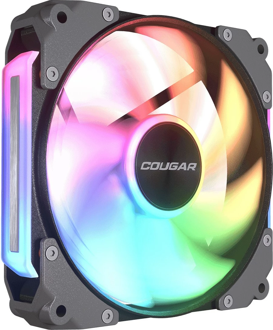 Ventilator kasë Cougar Apolar 120 ARGB, 120mm, reverse blade, zi