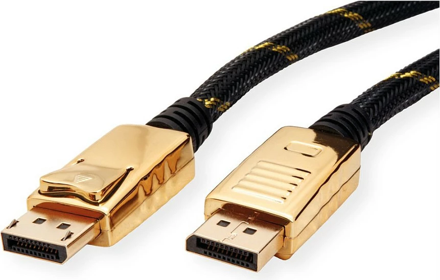 Kabllo DisplayPort ROLINE GOLD DP-DP, 2 m, 4K@60Hz, e zezë/ari