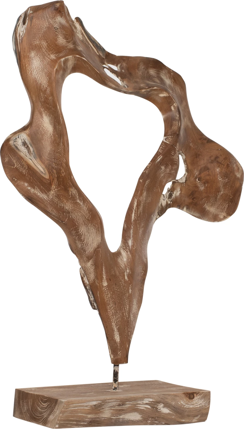 Dekor tavoline FH7715 dru tik i fortë, ngjyrë e bardhë, 26x16x70H