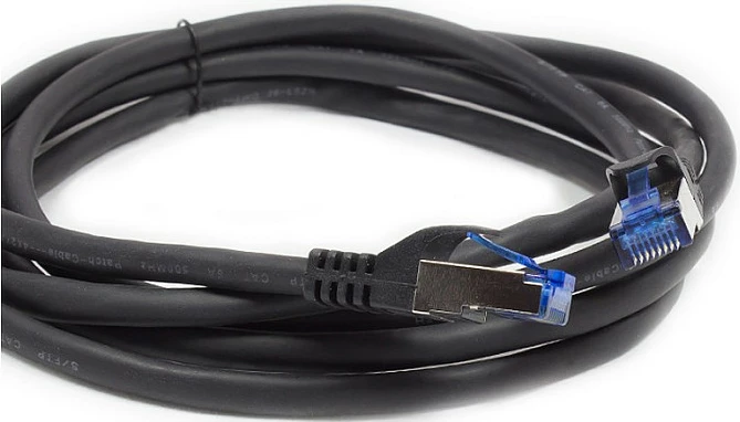 Kabllo rrjeti Ethernet GoodConnections 8060-SF100S, Cat6a S/FTP, 10 m, RJ-45, 10Gbps, e zezë