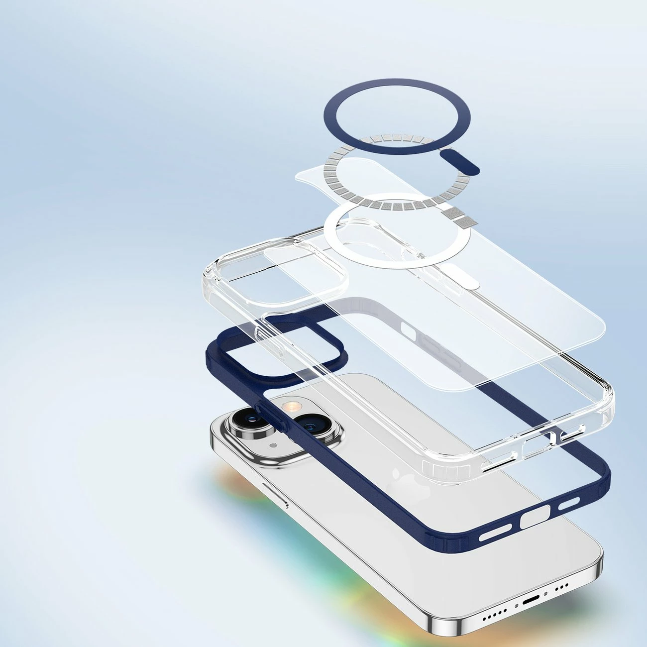 Mbështjellës Dux Ducis Clin2 për iPhone 14, MagSafe, Kaltër