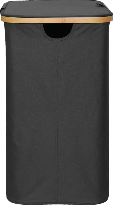 Shportë rrobash Lodge, bambu dhe material gri, 54x33x60cm