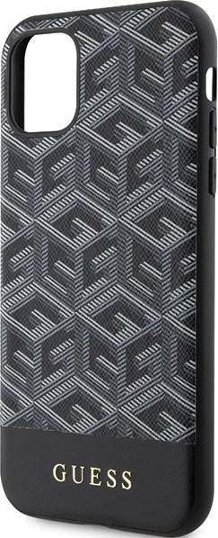 Mbështjellës Guess GUHMN61HGCFSEK për iPhone 11/XR 6.1", MagSafe, i zi